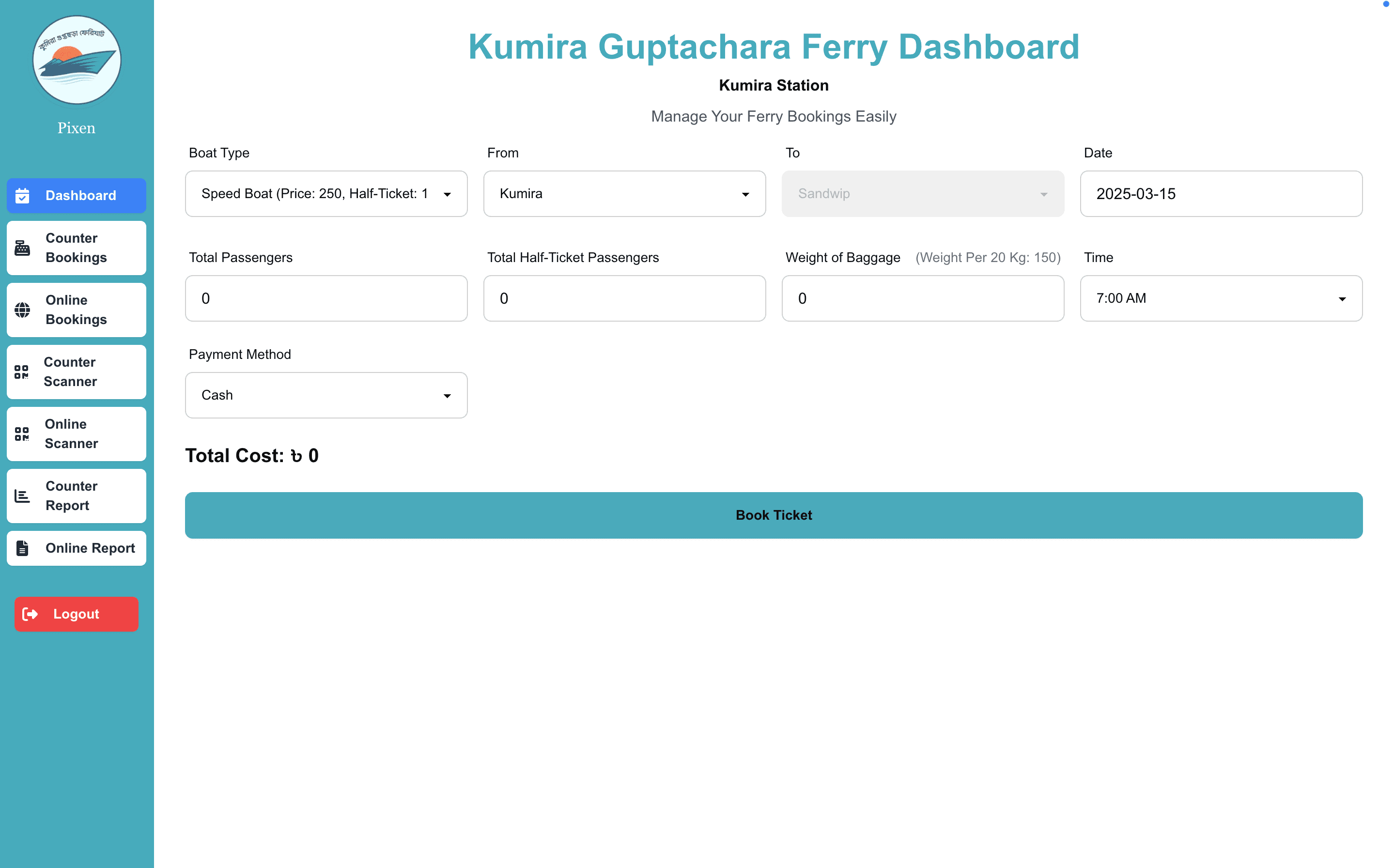 Kumira Counter Dashboard
